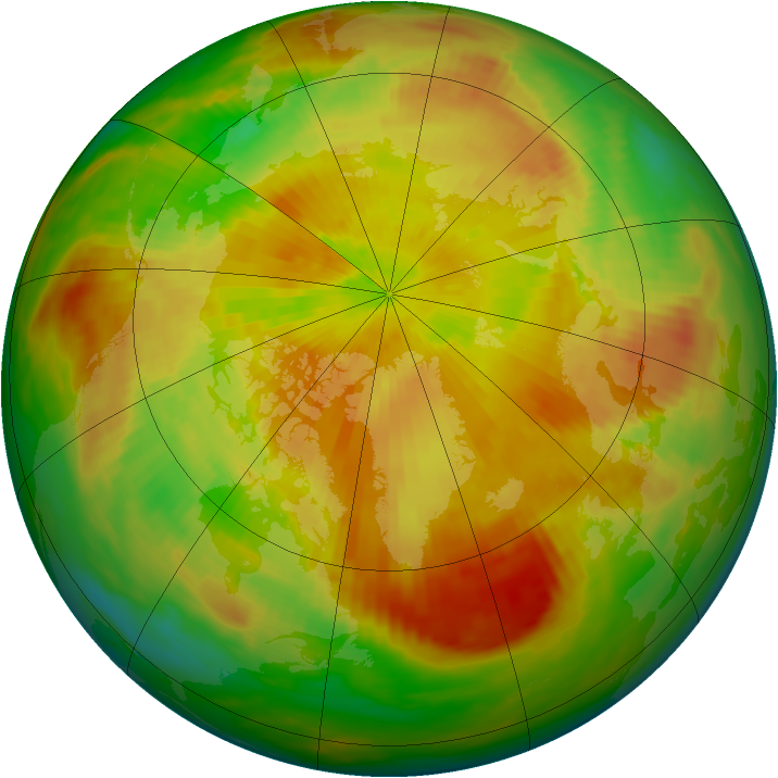 Arctic ozone map for 23 April 1992